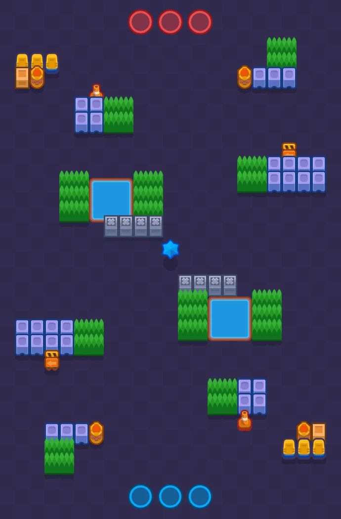Shooting Star - Brawl Stars Bounty map layout