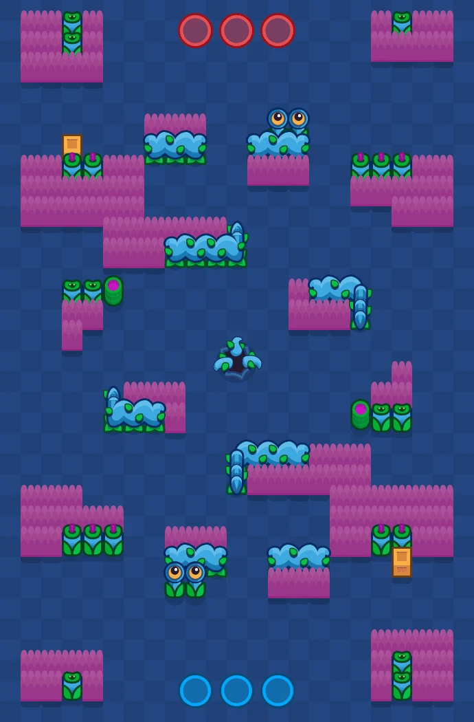 Deathcap Trap - Brawl Stars Gem Grab map layout