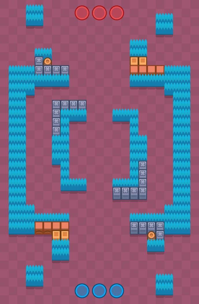 Gem Fort - Brawl Stars Gem Grab map layout