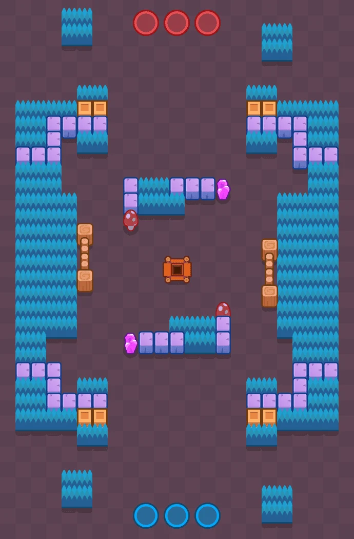 Undermine - Brawl Stars Gem Grab map layout
