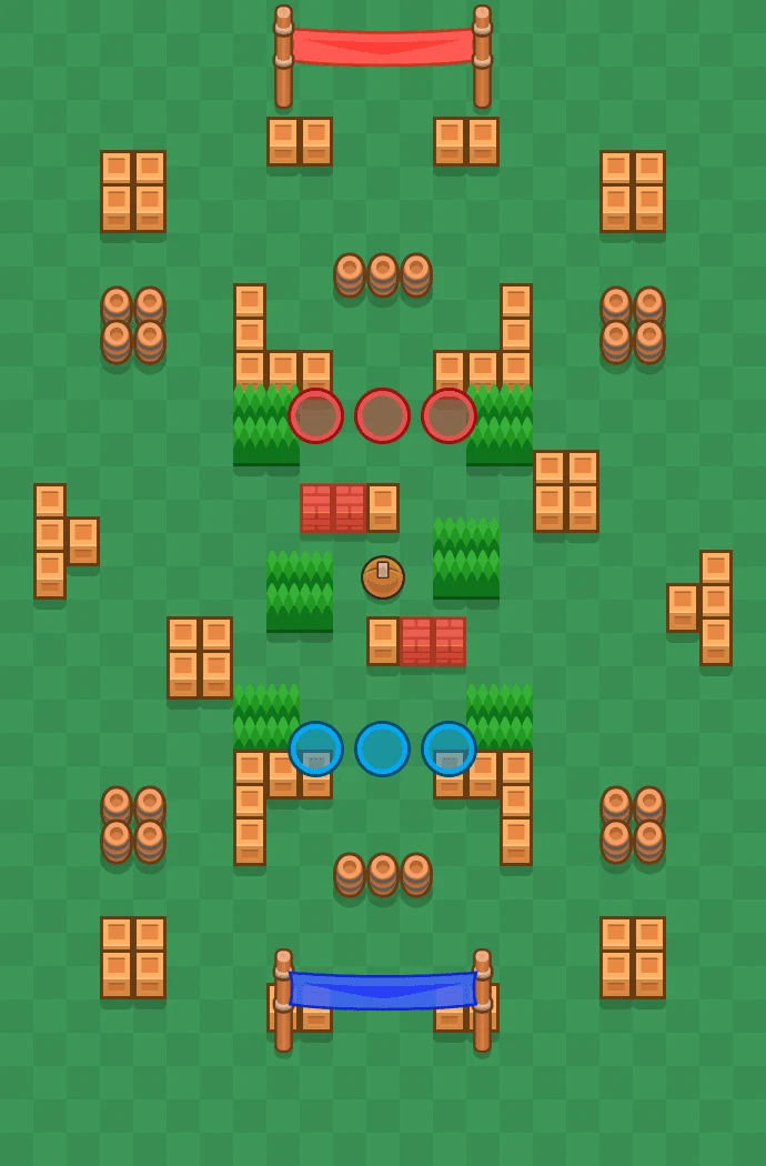 Triple Dribble - Brawl Stars Brawl Ball map layout