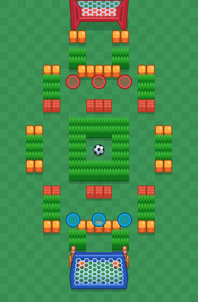 Pinhole Punt - Brawl Stars Brawl Ball map layout