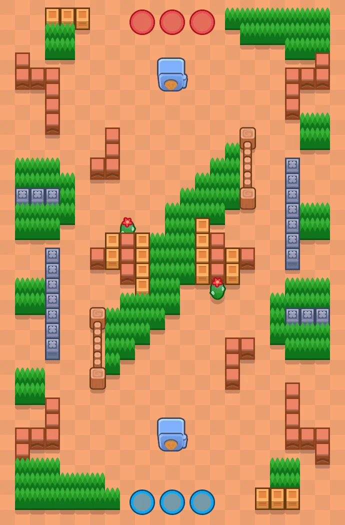 Hot Potato - Brawl Stars Heist map layout