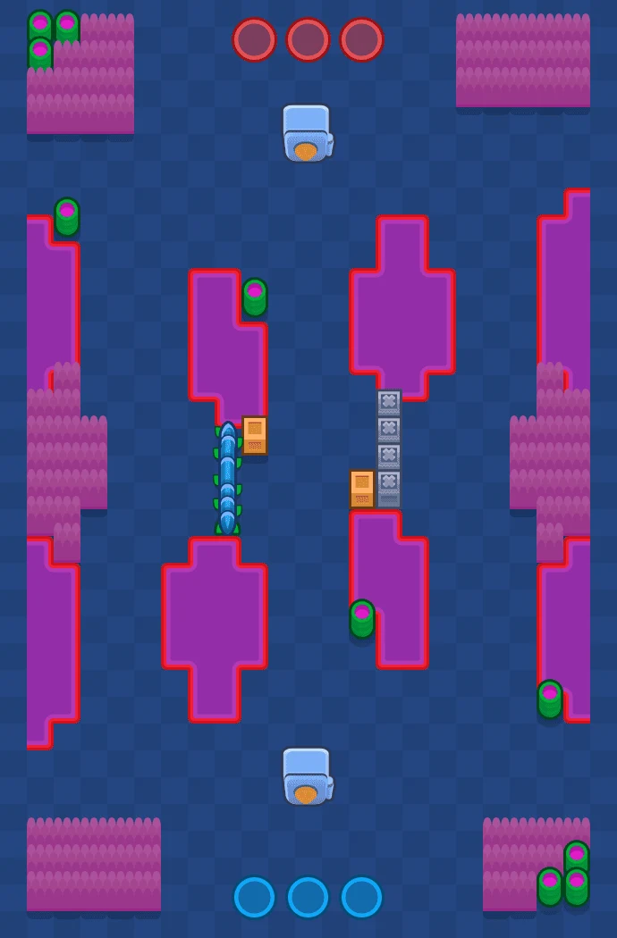 Bridge Too Far - Brawl Stars Heist map layout