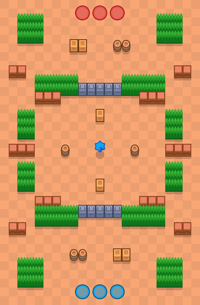 Dry Season - Brawl Stars Bounty map layout