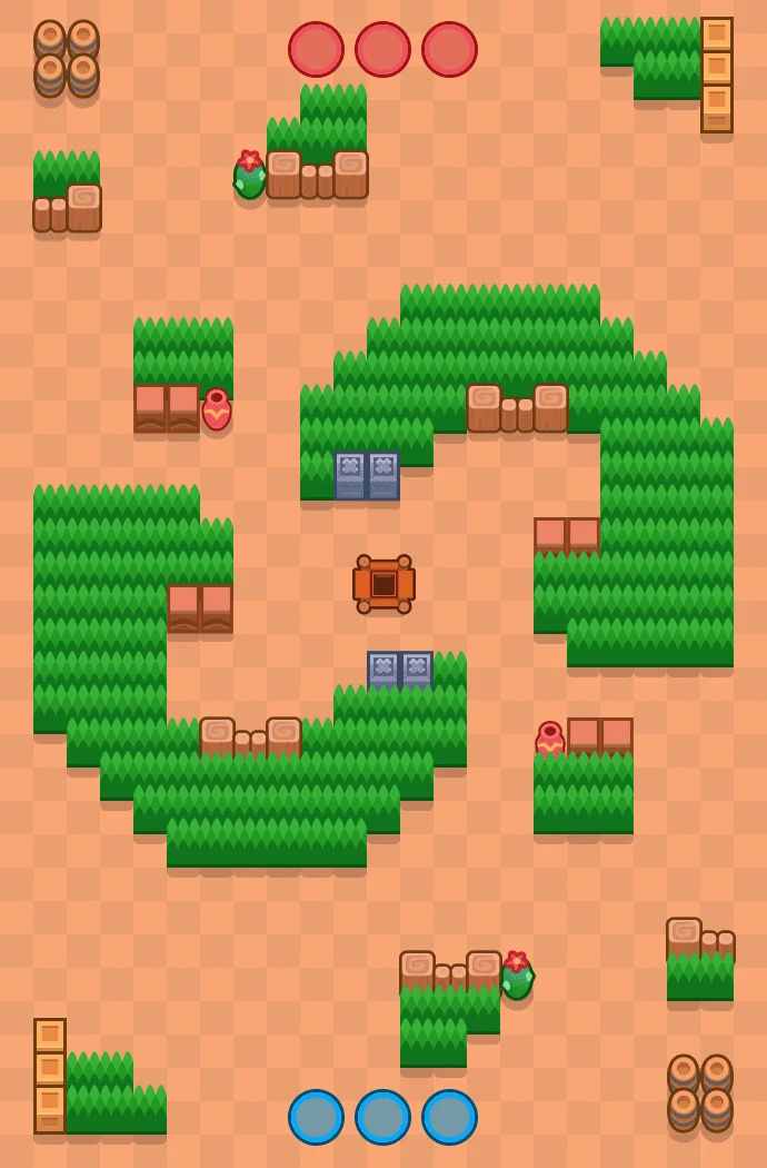 Double Swoosh - Brawl Stars Gem Grab map layout