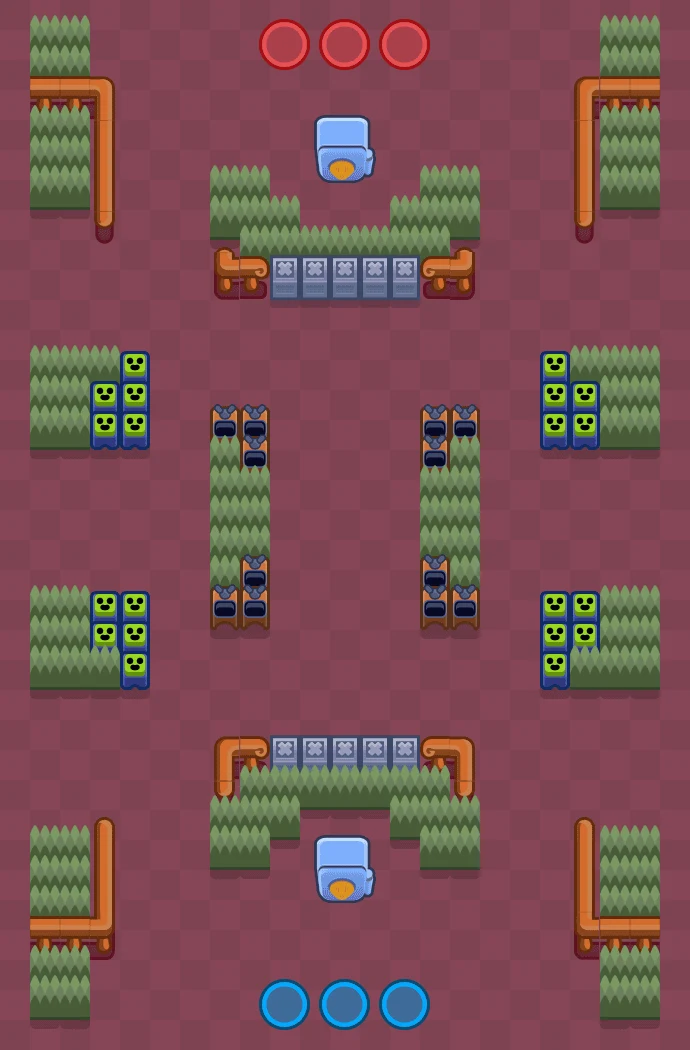 Pit Stop - Brawl Stars Heist map layout