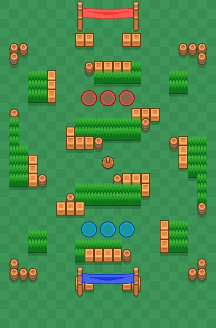 Beach Ball - Brawl Stars Brawl Ball map layout