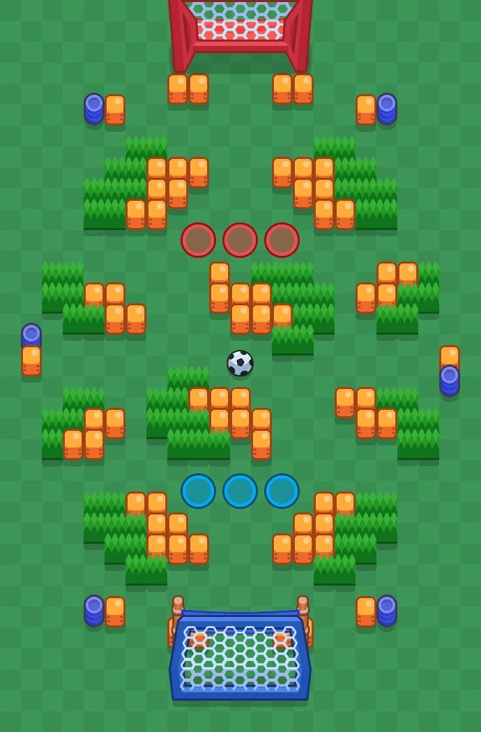 Sunny Soccer - Brawl Stars Brawl Ball map layout