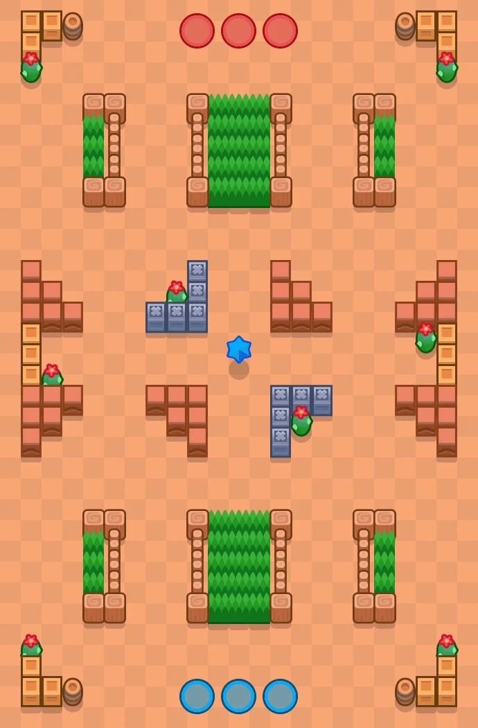 Belles Rock - Brawl Stars Knockout map layout