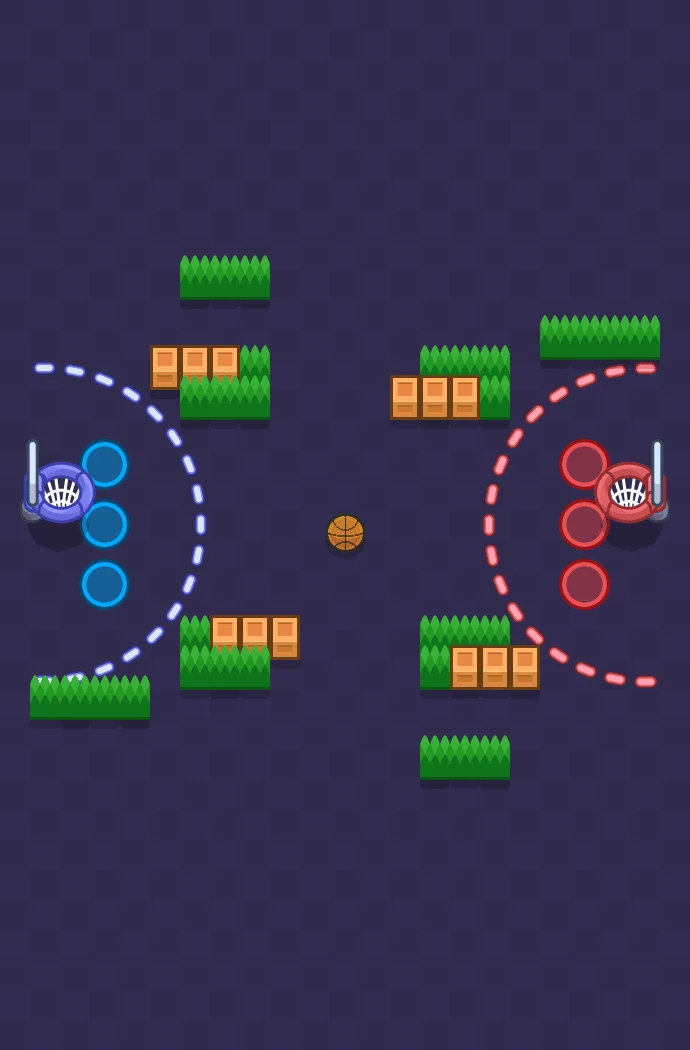 Ball Hog - Brawl Stars Basket Brawl map layout