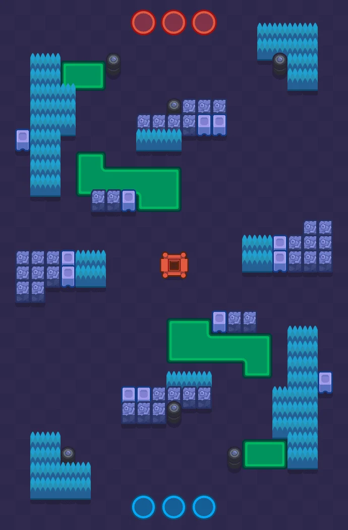 Open Space - Brawl Stars Gem Grab map layout