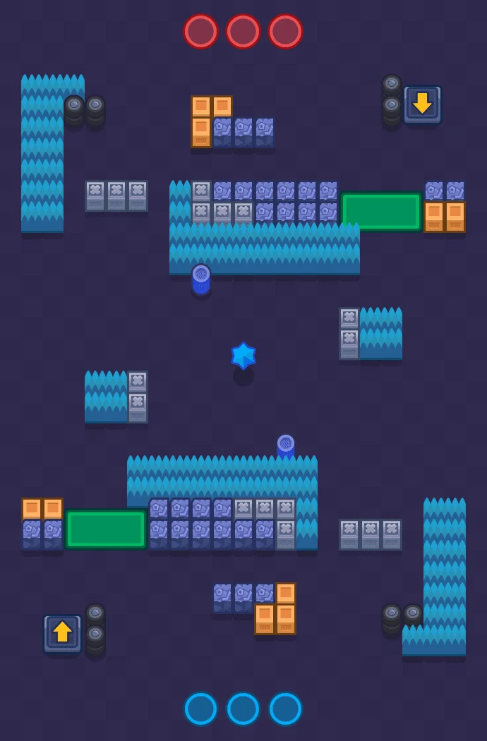 Out In The Open - Brawl Stars Knockout map layout