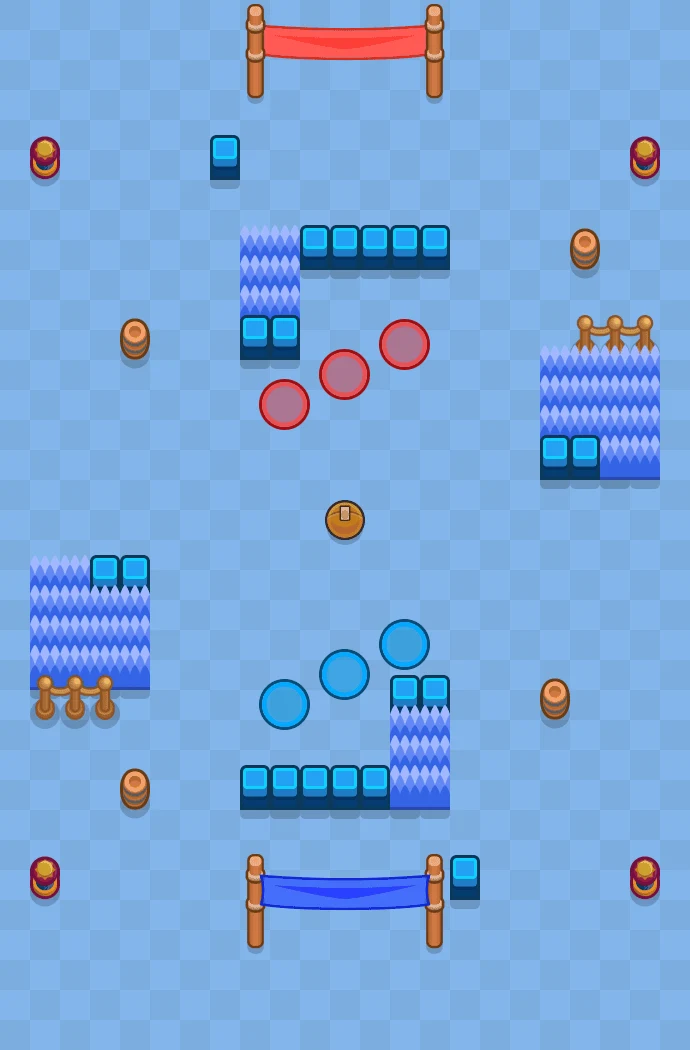 Slippery Slap - Brawl Stars Brawl Hockey map layout