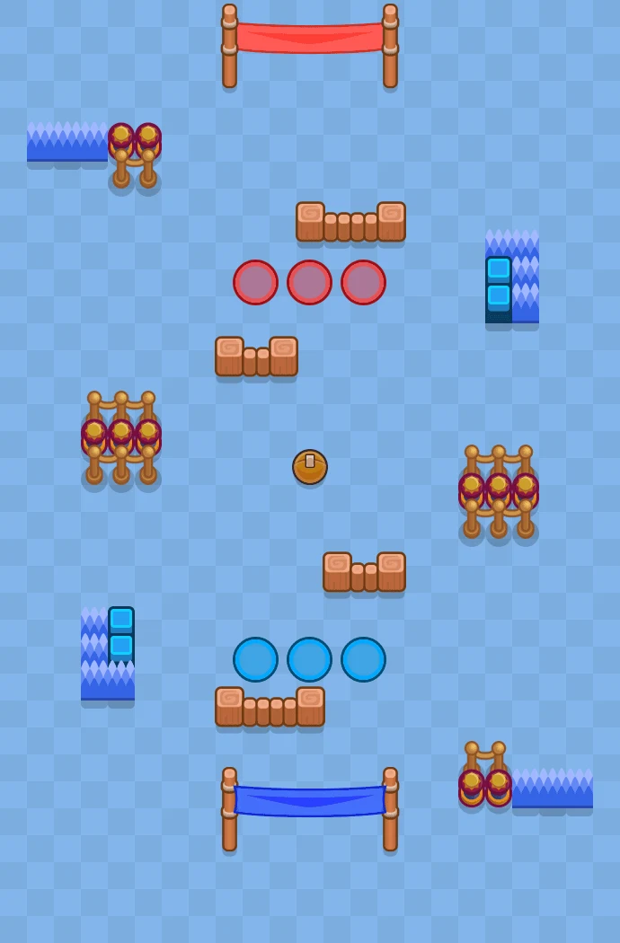 Bouncy Bowl - Brawl Stars Brawl Hockey map layout