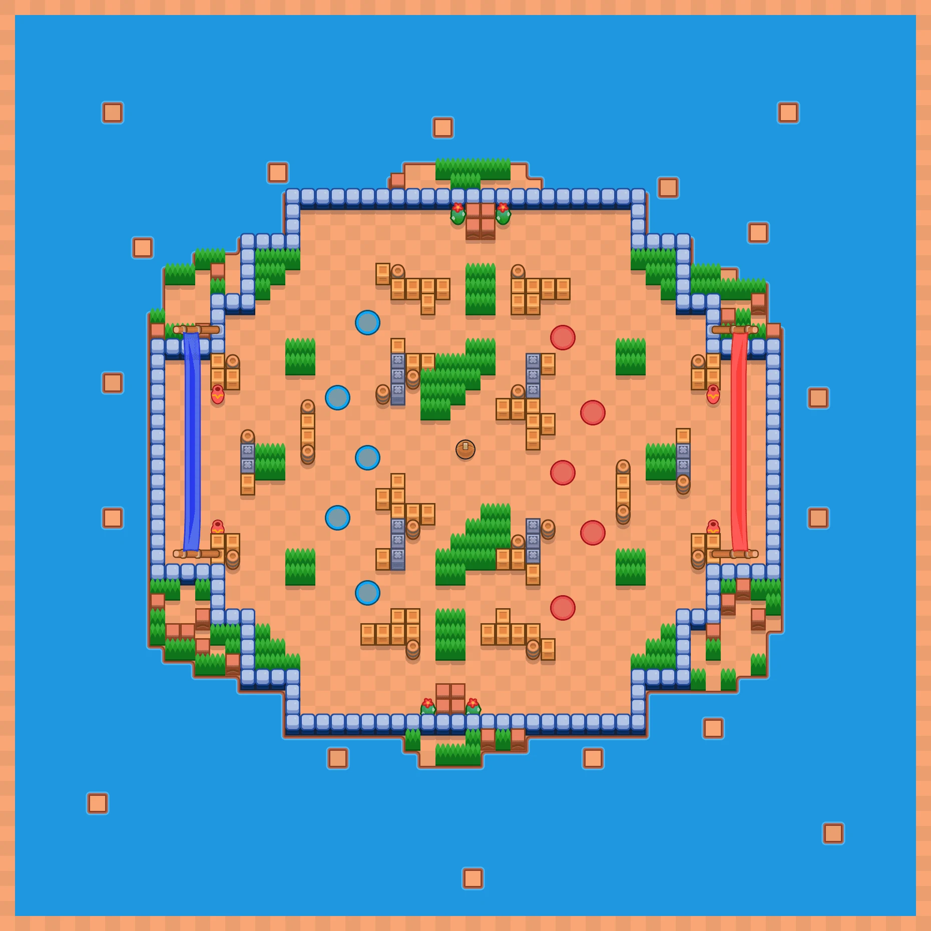 Siberian Stand Off - Brawl Stars Brawl Ball 5v5 map layout
