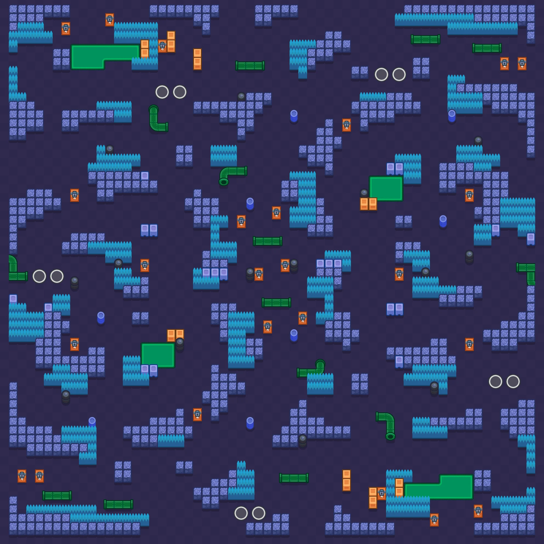 Core Of Orbit - Brawl Stars Trio Showdown map layout