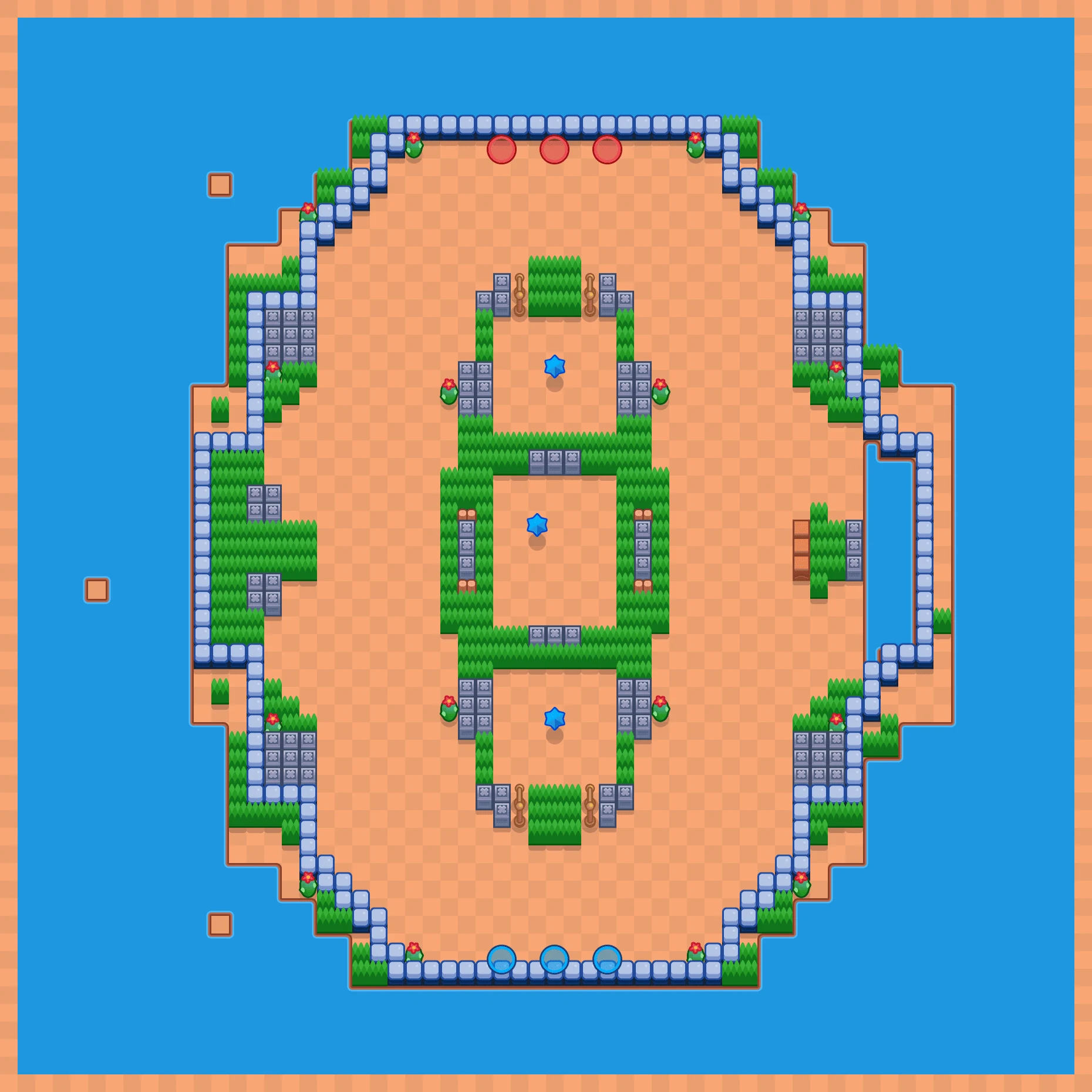 Arena Of Glory - Brawl Stars Brawl Arena map layout