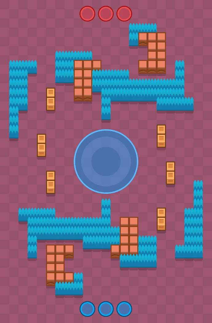 In The Liminal - Brawl Stars Hot Zone map layout