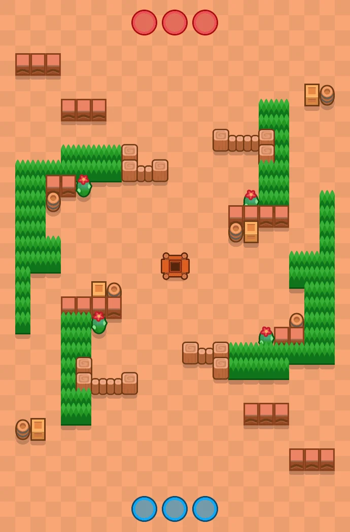 On A Roll - Brawl Stars Gem Grab map layout