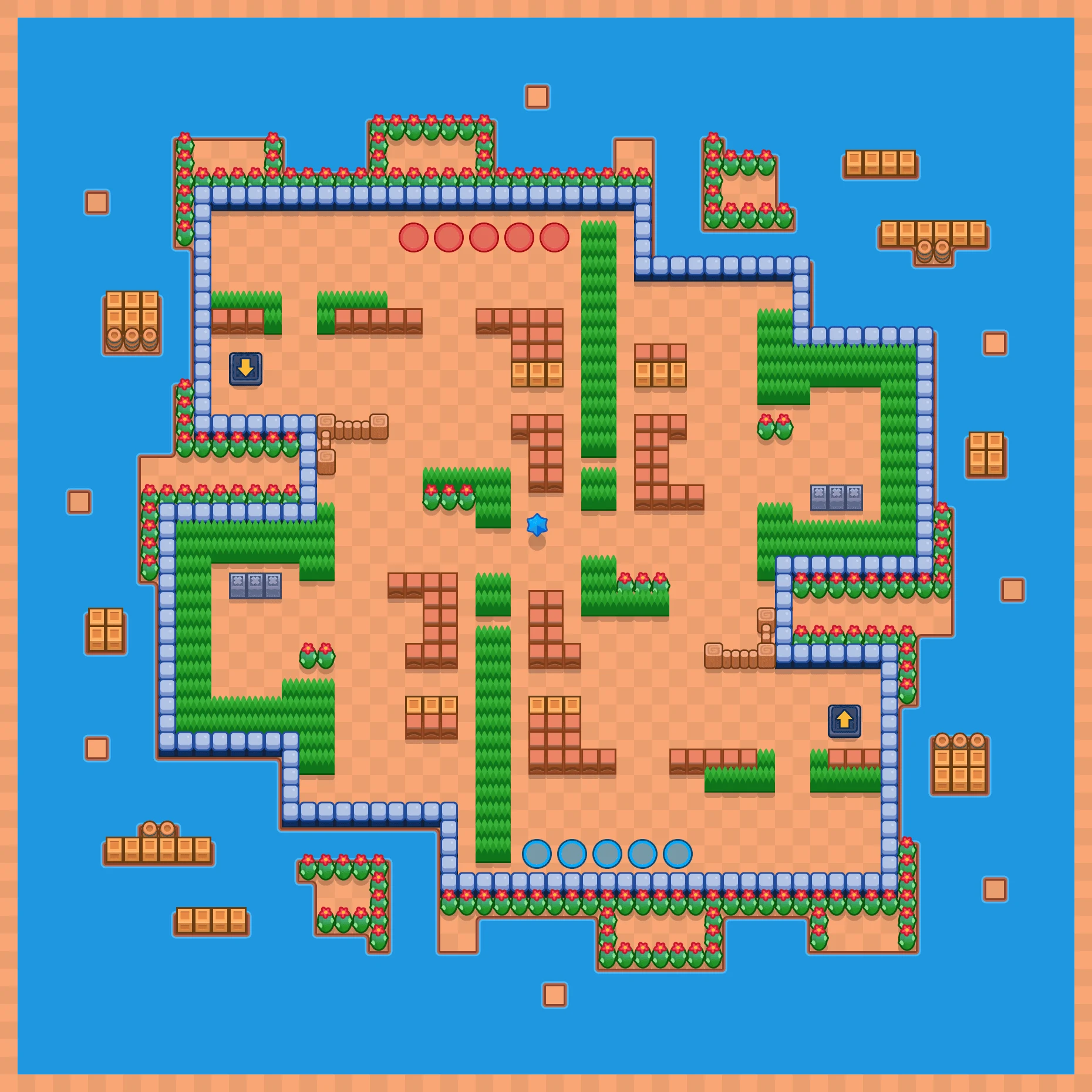 Brawlerverse - Brawl Stars Knockout 5v5 map layout