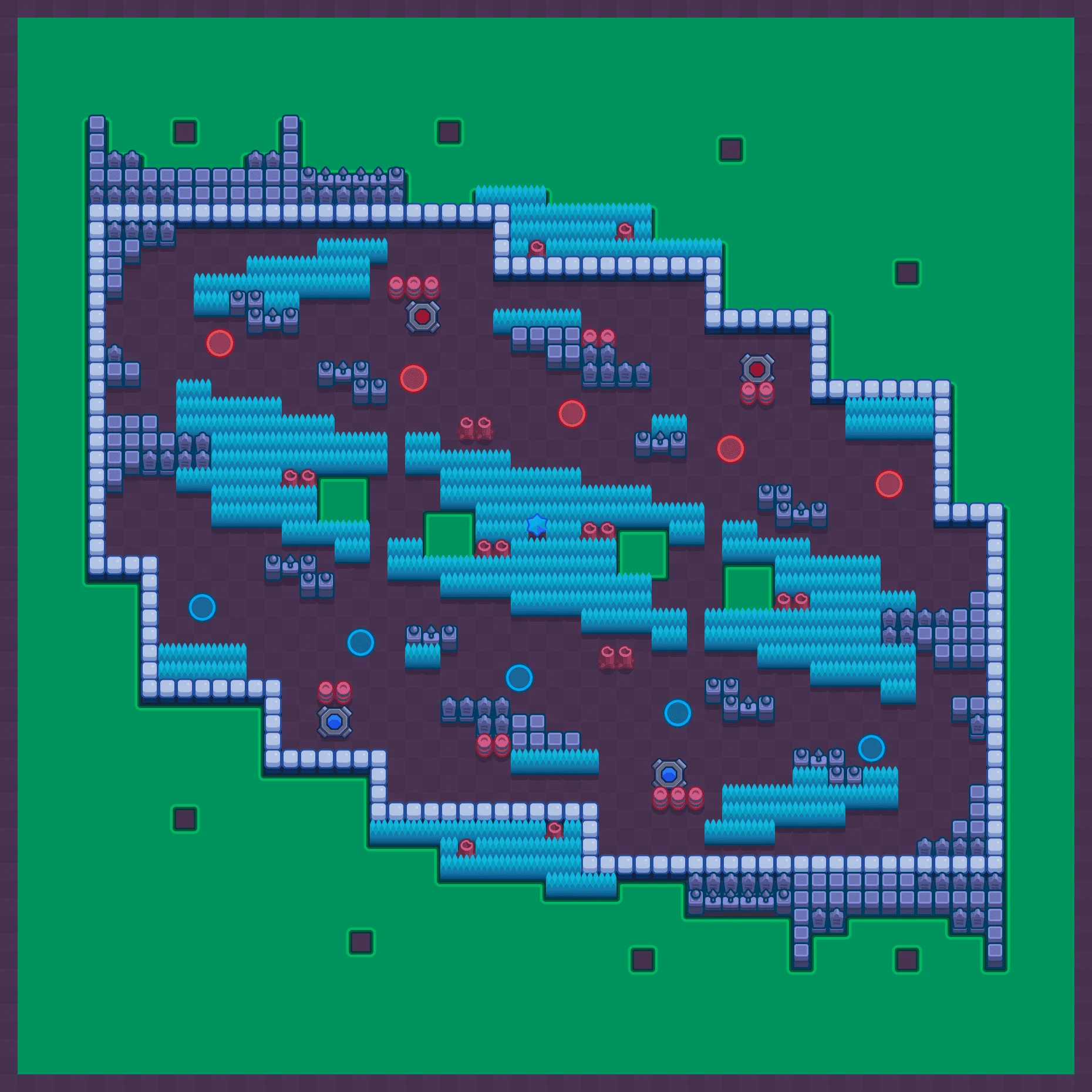 The Emptiness Machine - Brawl Stars Knockout 5v5 map layout