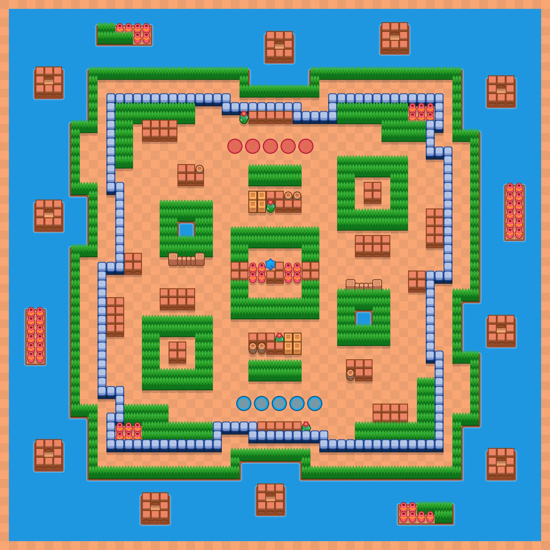 Hee Hee - Brawl Stars Wipeout 5v5 map layout