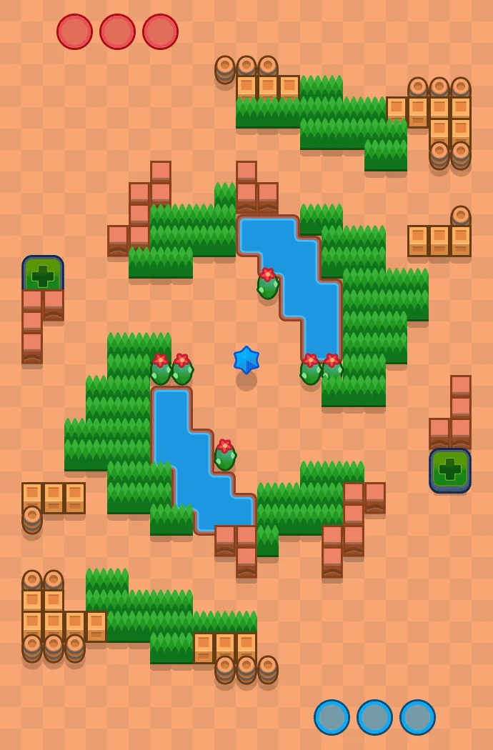 Call Of The Water - Brawl Stars Knockout map layout