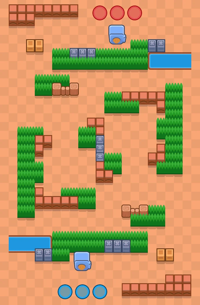 Photic Doom - Brawl Stars Heist map layout