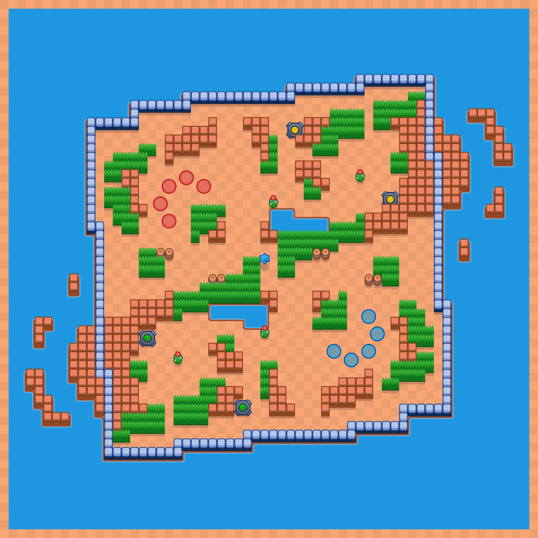 Journey Of A Thousand Steps - Brawl Stars Knockout 5v5 map layout