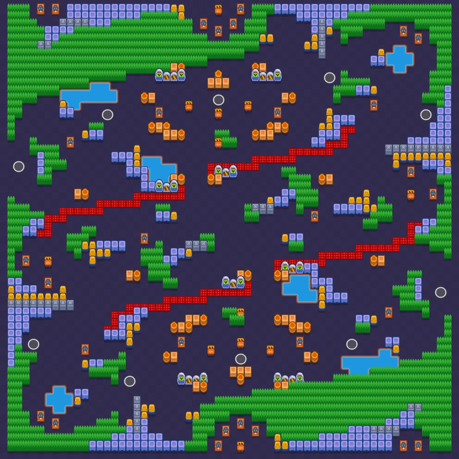 Kroket - Brawl Stars Solo Showdown map layout