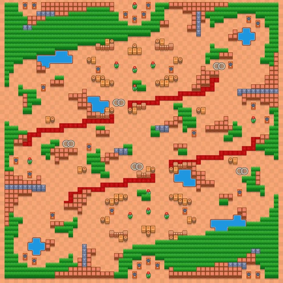 Kroket - Brawl Stars Duo Showdown map layout