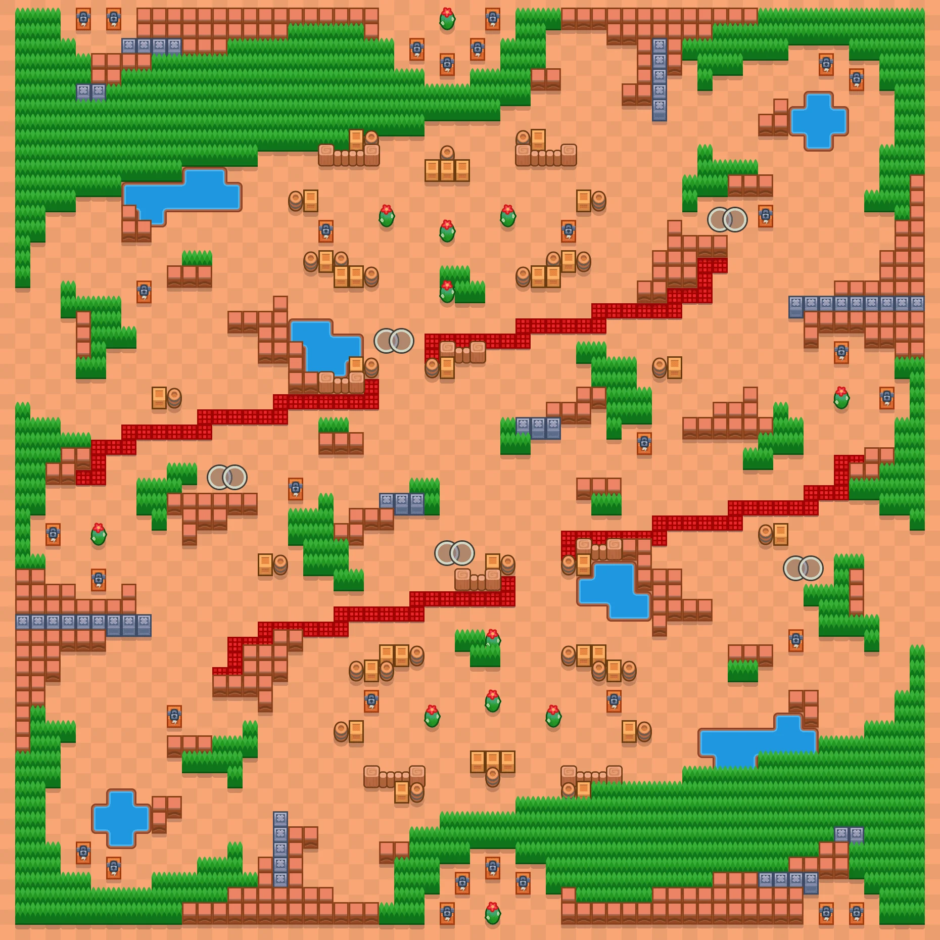 Kroket - Brawl Stars Trio Showdown map layout