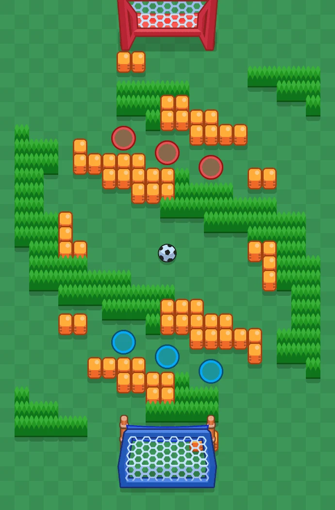 Singed Earth - Brawl Stars Brawl Ball map layout