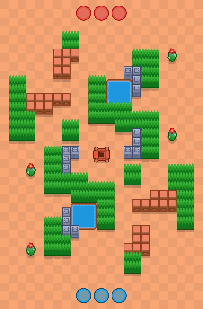 Snake Pit - Brawl Stars Gem Grab map layout