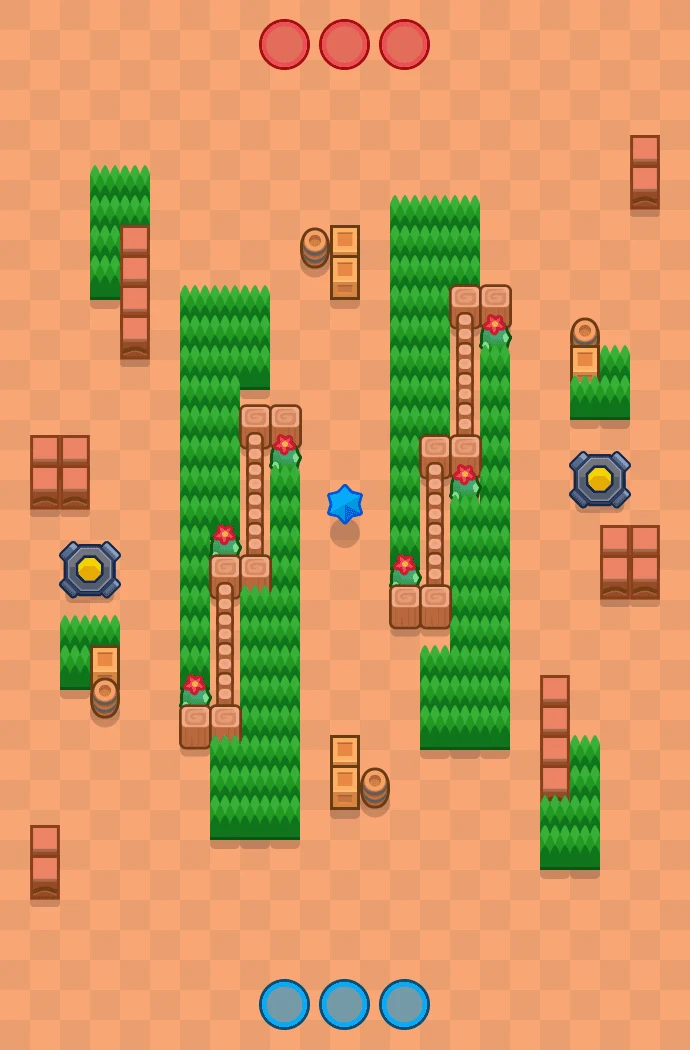 Wall Hugging - Brawl Stars Bounty map layout