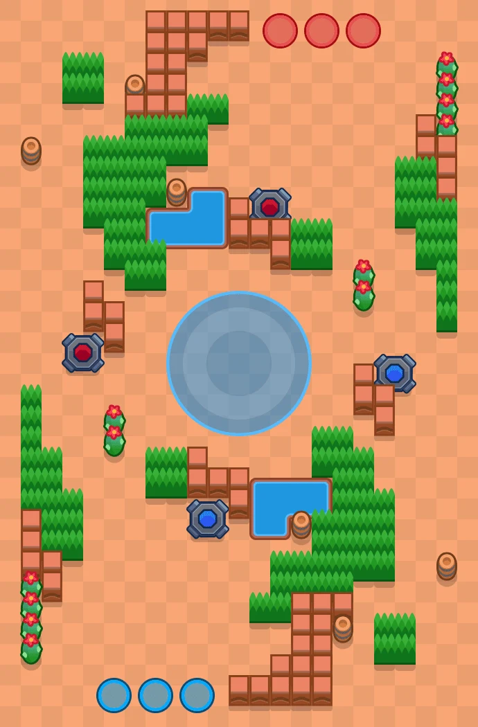 Golden Bay - Brawl Stars Hot Zone map layout