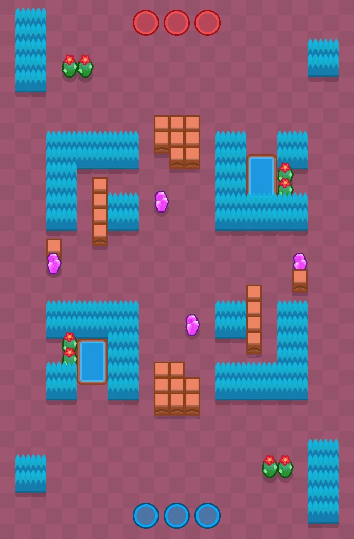 Picturesque - Brawl Stars Gem Grab map layout