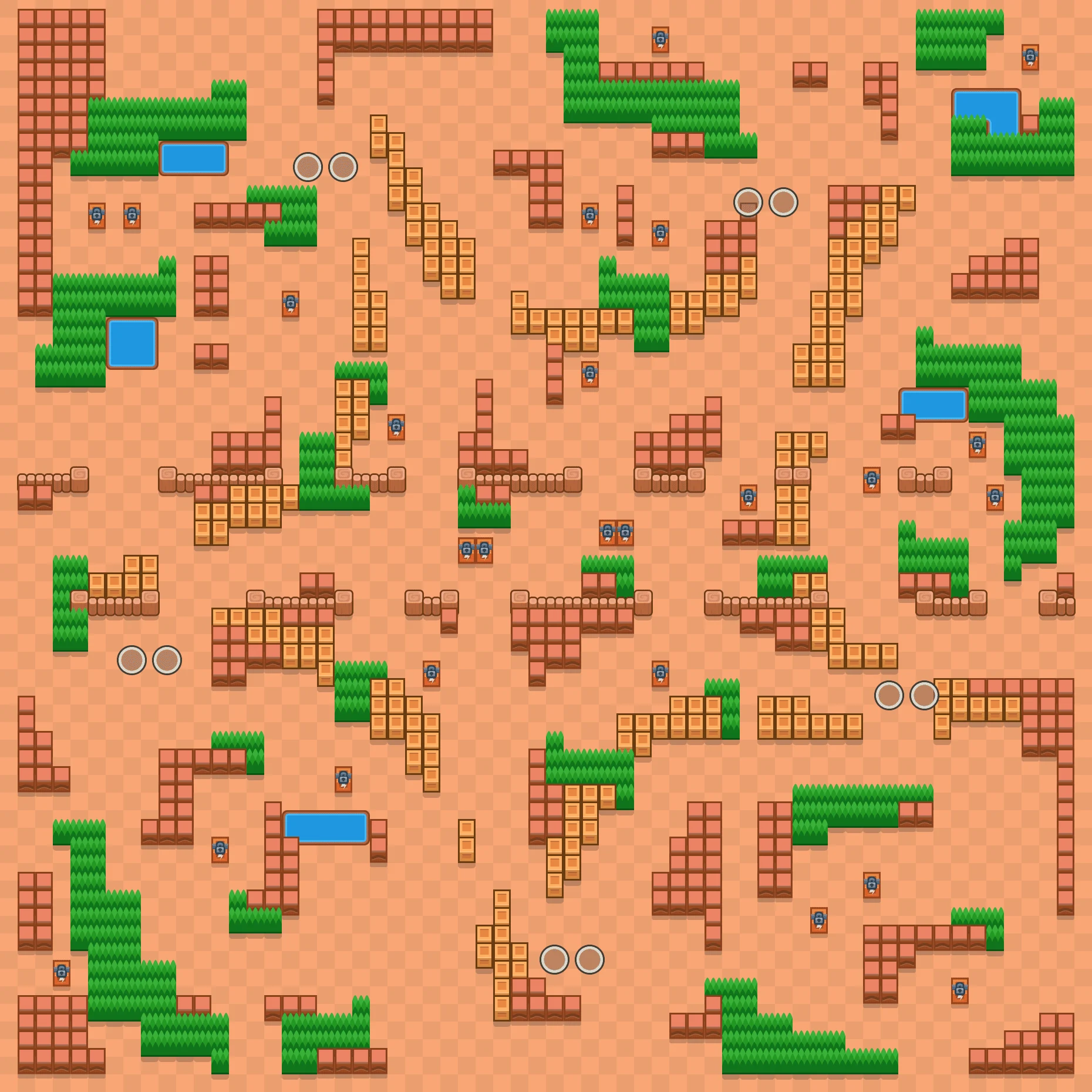 Starfruit Supernova - Brawl Stars Trio Showdown map layout