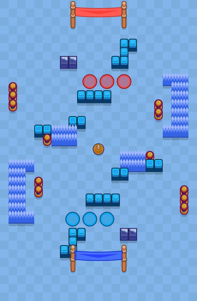 Cabin Fever - Brawl Stars Brawl Hockey map layout