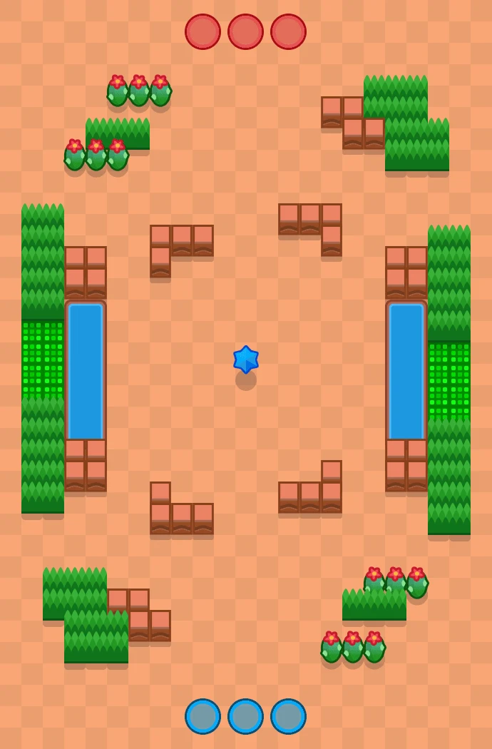 Attrition - Brawl Stars Wipeout map layout