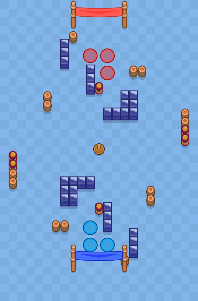 Slippery Showdown - Brawl Stars Brawl Hockey map layout