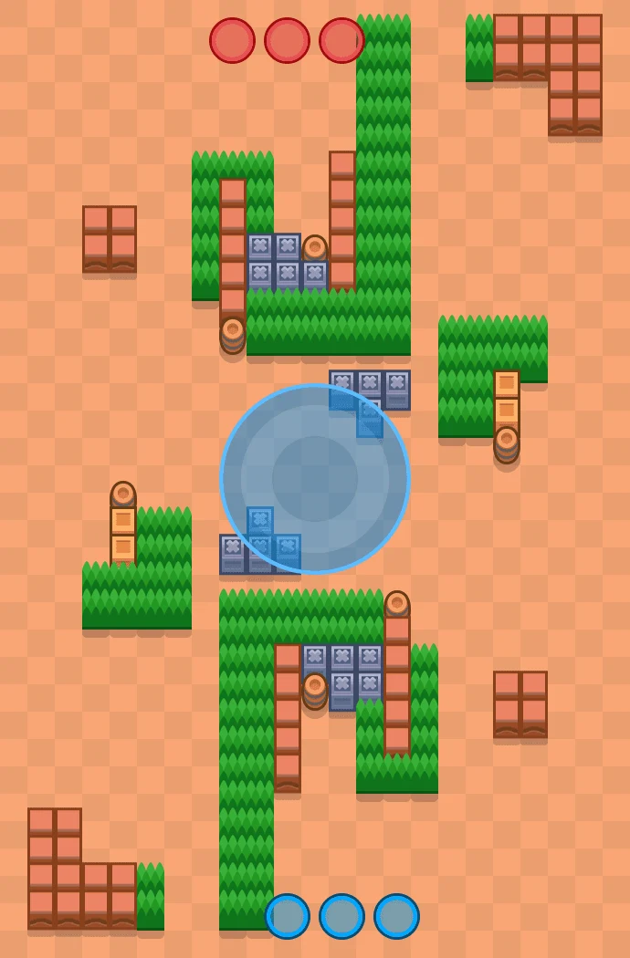 Reach For The Stars - Brawl Stars Hot Zone map layout