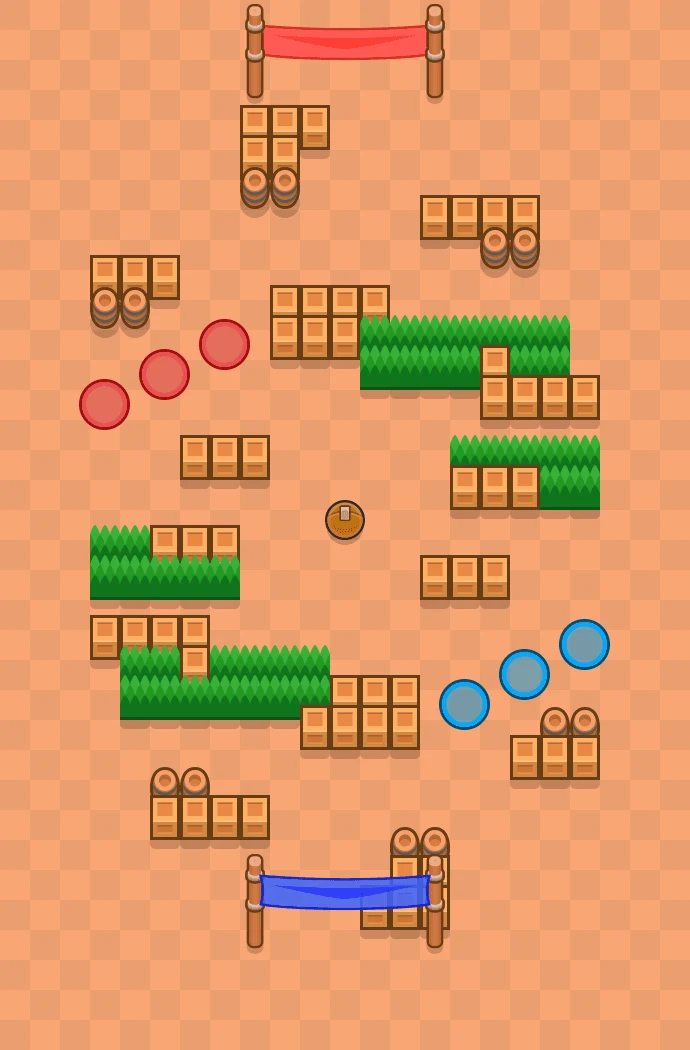 Bustling Business - Brawl Stars Brawl Ball map layout