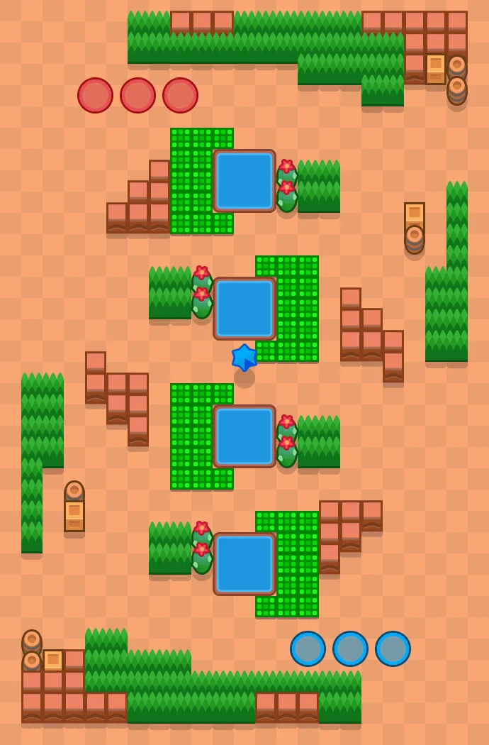 Jungle Top - Brawl Stars Knockout map layout