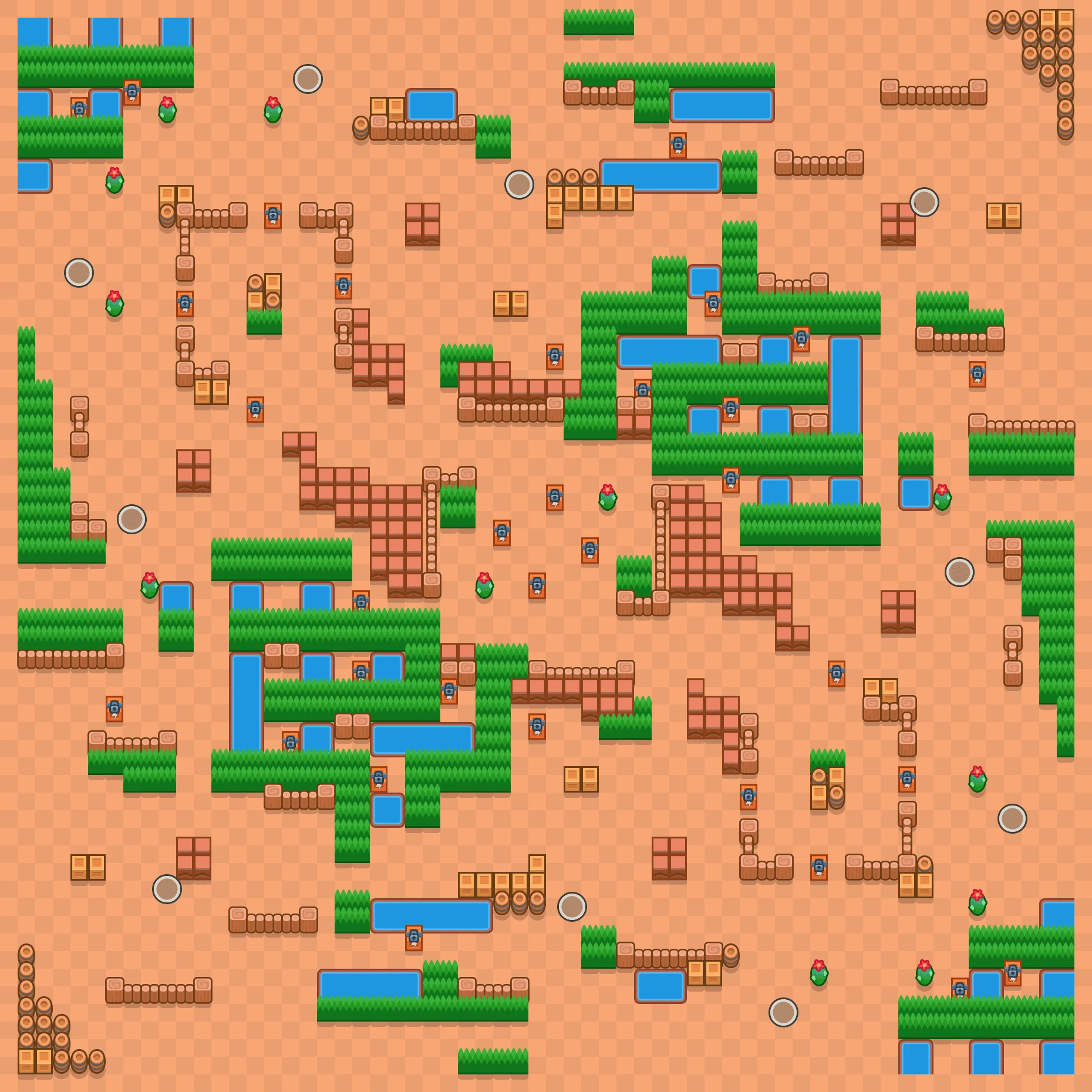 Rice Field - Brawl Stars Solo Showdown map layout