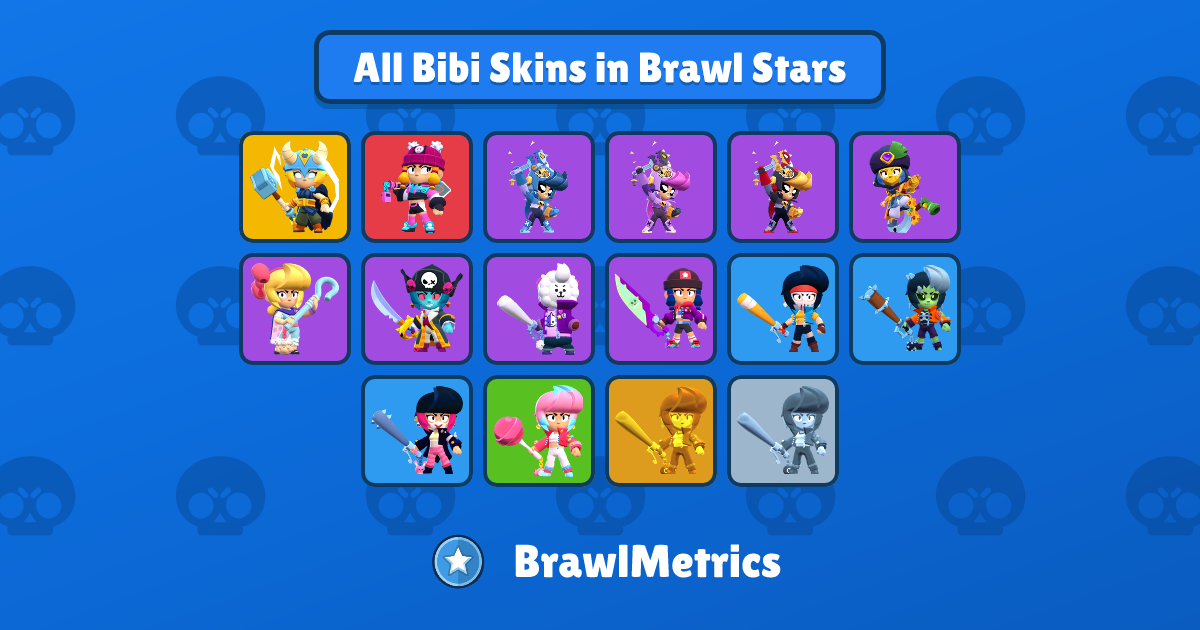 All Bibi Skins in Brawl Stars | BrawlMetrics